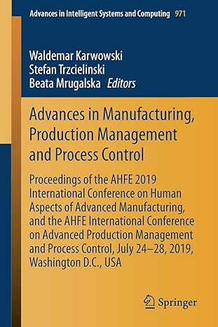 advances in manufacturing production management and process control proceedings of the ahfe 2019