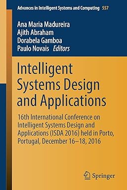 intelligent systems design and applications 16th international conference on intelligent systems design and