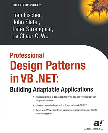 professional design patterns in vb net building adaptable applications 1st edition chaur wu ,tom fischer