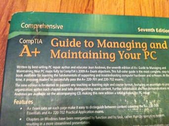 a+ guide to managing and maintaining your pc 7th edition jean andrews 1435497783, 978-1435497788