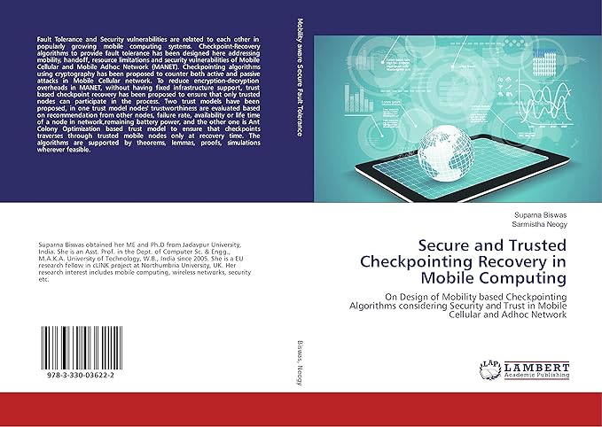 secure and trusted checkpointing recovery in mobile computing on design of mobility based checkpointing