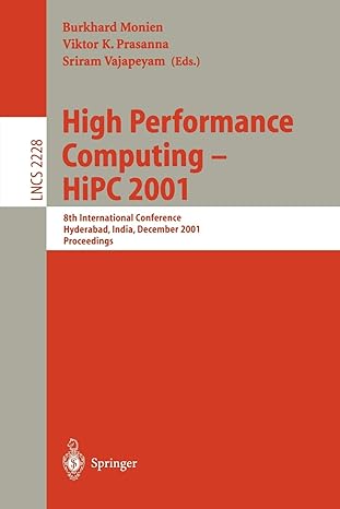 high performance computing hipc 2001 8th international conference hyderabad india december 2001 proceedings