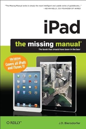 ipad the missing manual 5th edition j d biersdorfer 1449325564, 978-1449325565