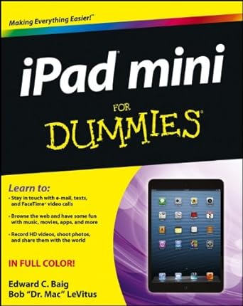 ipad mini for dummies 1st edition edward c baig ,bob levitus 1118583876, 978-1118583876