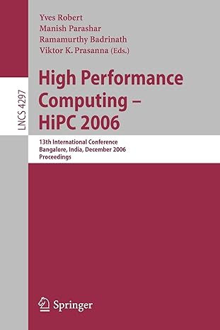 high performance computing hipc 2006 13th international conference bangalore india december 2006 proceedings