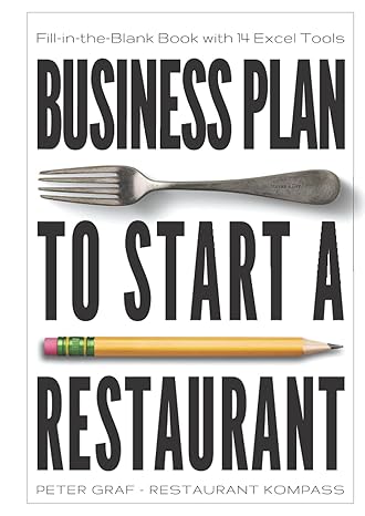 Business Plan To Start A Restaurant Fill In The Blank Book With 14 Excel Tools