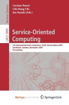 service oriented computing 7th international joint conference icsoc service wave 2009 stockholm sweden