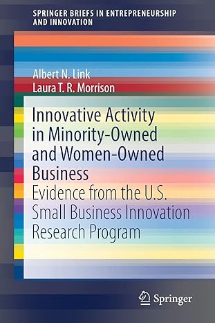 innovative activity in minority owned and women owned business evidence from the u s small business