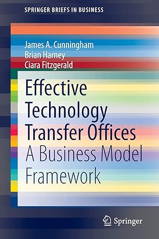 effective technology transfer offices a business model framework 1st edition james a. cunningham ,brian