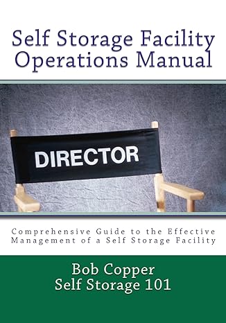 self storage facility operations manual 1st edition bob copper 1475120516, 978-1475120516