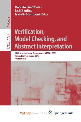 verification model checking and abstract interpretation 14th international conference vmcai 2013 rome italy