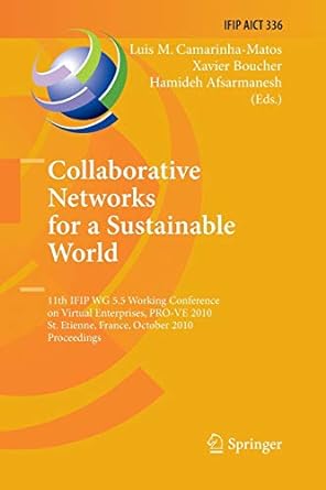 collaborative networks for a sustainable world 11th ifip wg 5 5 working conference on virtual enterprises pro