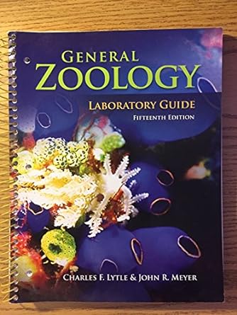 general zoology laboratory guide 1st edition charles lytle ,john meyer 0073051624, 978-0073051628