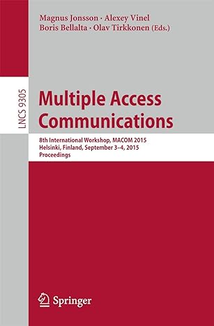 multiple access communications 8th international workshop macom 2015 helsinki finland september 3 4 2015