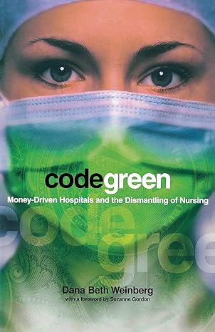 code green money driven hospitals and the dismantling of nursing 1st edition dana beth weinberg, suzanne
