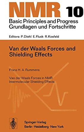 van der waals forces and shielding effects 1st edition frans h a rummens 3642661785, 978-3642661785