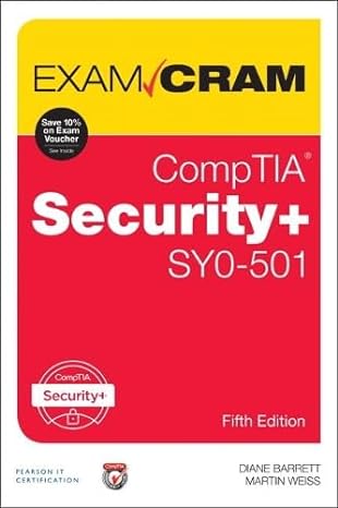 comptia security+ sy0 501 exam cram 5th edition diane barrett ,martin m. weiss 0789759004, 978-0789759009