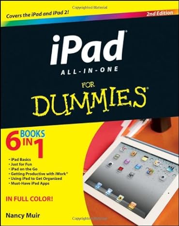 ipad all in one for dummies 2nd edition nancy c muir 1118105354, 978-1118105351