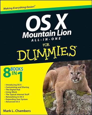 os x mountain lion all in one for dummies 1st edition mark l chambers 111839416x, 978-1118394168