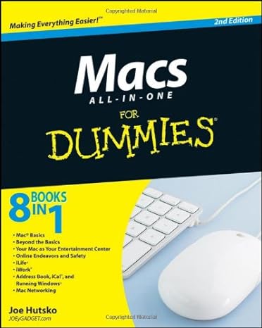 macs all in one for dummies 2nd edition joe hutsko 0470537981, 978-0470537985