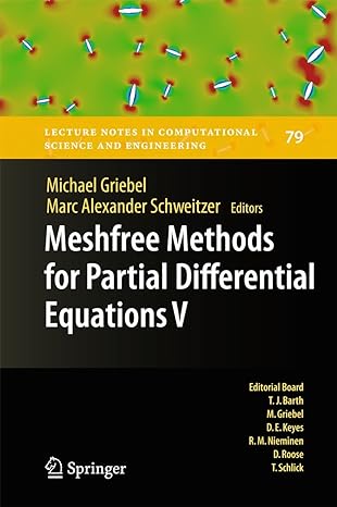 meshfree methods for partial differential equations v 2011th edition michael griebel ,marc alexander