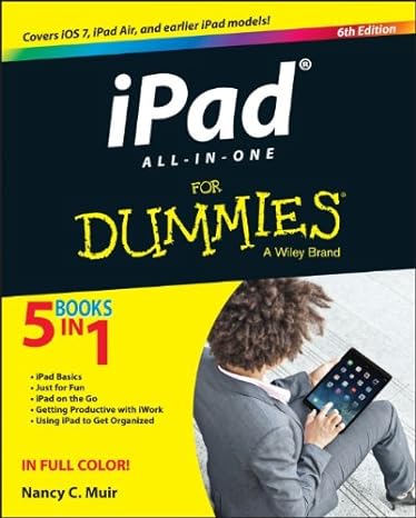 ipad all in one for dummies 6th edition nancy c muir 1118728114, 978-1118728116