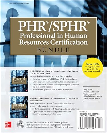 phr/sphr professional in human resources certification bundle 1st edition dory willer ,william truesdell