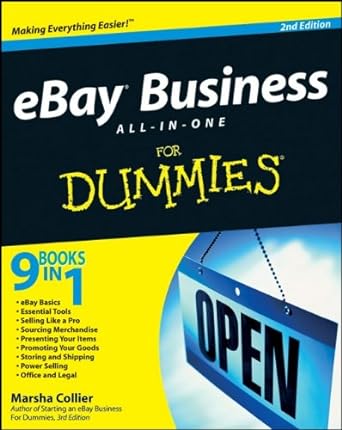 ebay business all in one for dummies 2nd edition marsha collier 0470385367, 978-0470385364