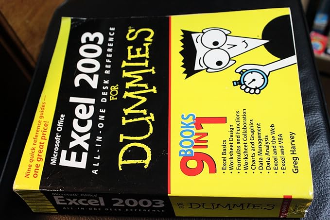 excel 2003 all in one desk reference for dummies 1st edition greg harvey 076453758x, 978-0764537585