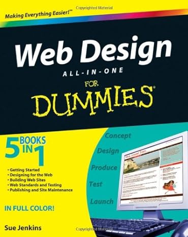 web design all in one for dummies 1st edition sue jenkins 047041796x, 978-0470417966