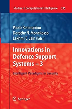 innovations in defence support systems 3 intelligent paradigms in security 1st edition paolo remagnino
