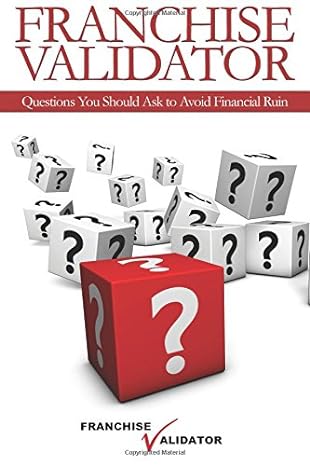 franchise validator questions you should ask to avoid financial ruin 1st edition donald averitt ,lane fisher