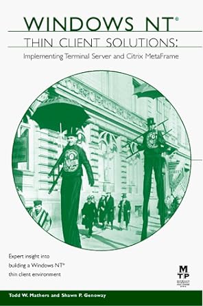 windows nt thin client solutions implementing terminal server and citrix metaframe 1st edition brand