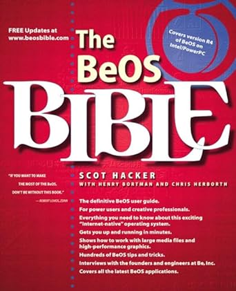 the beos bibie 1st edition scot hacker ,chris herborth ,henry bartman 0201353776, 978-0201353778