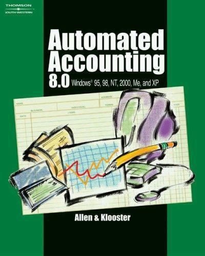 automated accounting 8 0 1st edition warren allen, dale a. klooster 0538435054, 9780538435055