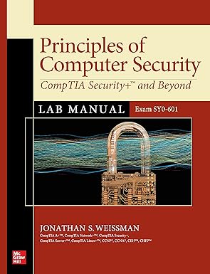 principles of computer security comptia security+ and beyond lab manual 1st edition jonathan weissman
