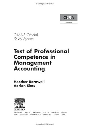 test of professional competence in management accounting lslf edition heather barnwell 0750667176,