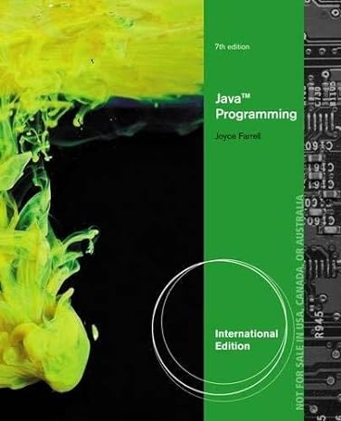 java programming 7th international edition joyce farrell b00htkg12k
