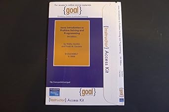 goal instructor s access card for java an introduction to problem solving and programming 1st edition savitch