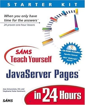 sams teach yourself javaserver pages in 24 hours 1st edition jose annunziato ,stephanie fesler kaminaris