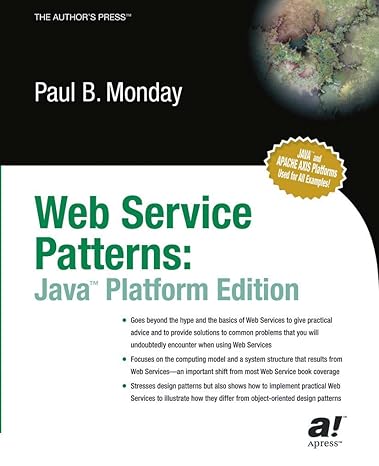 web service patterns java™ platform edition paul b monday 1590590848, 978-1590590843
