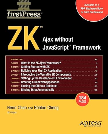 zk ajax without the javascript framework 1st edition henri chen ,amy cheng 1590599012, 978-1590599013