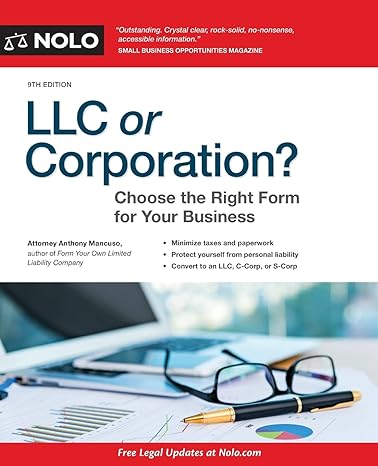 llc or corporation choose the right form for your business 9th edition anthony mancuso attorney 1413328008,