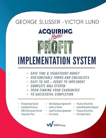 acquiring more profit implementation system 1st edition george slusser ,victor lund 979-8988038825