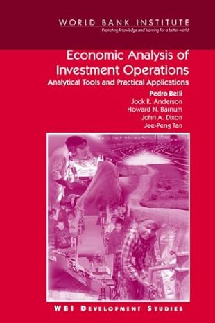 economic analysis of investment operations analytical tools and practical applications 1st edition jee-peng
