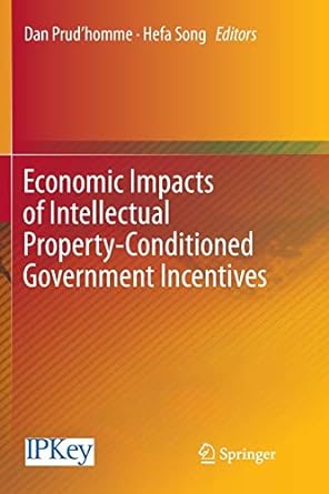economic impacts of intellectual property conditioned government incentives 1st edition dan prudhomme ,hefa