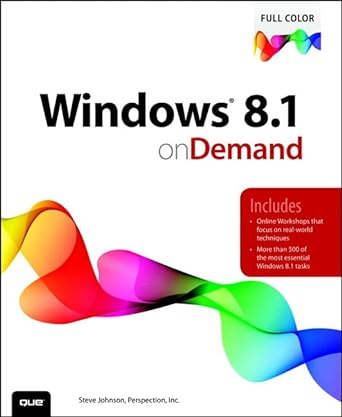windows 8 1 on demand 1st edition perspection inc ,steve johnson 078975228x, 978-0789752284