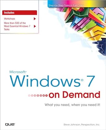 microsoft windows 7 on demand 1st edition steve johnson ,inc perspection 0789742012, 978-0789742018