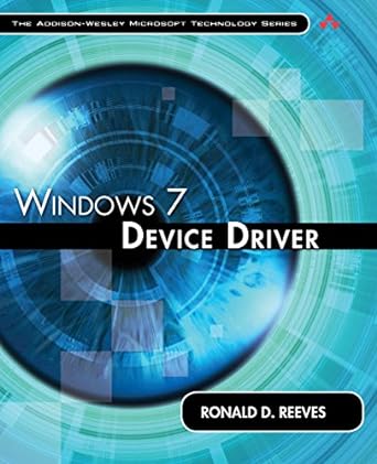 windows 7 device driver 1st edition ronald d reeves ph d 0321670213, 978-0321670212