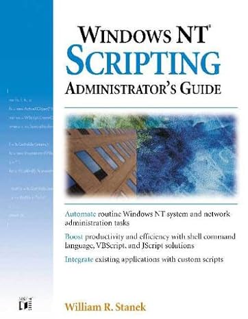 windows nt scripting administrators guide 1st edition william r stanek ,william r stane 0764533096,